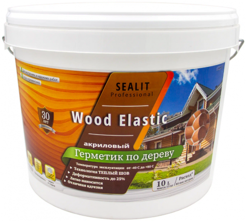 Приобрести ГЕРМЕТИК - Sealit Wood Elastic для работы с деревянными материалами 5 л в Омске, Омская область